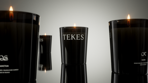 TEKES candles on mirror